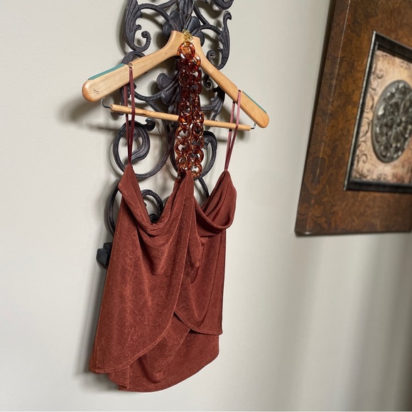 🆕 NWT Boston Proper Metallic Knit Wide Leg Pant Copper Outfit - Picture 4 of 16